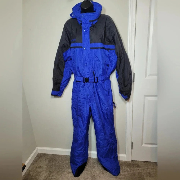 Men's Columbia Sportswear Retro Blue Snow Suit sz L - Picture 1 of 13